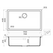 Мойка Omoikiri Yamakawa 75T-Integra-BL Tetogranit/черный (4997281)