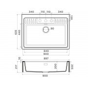 Мойка Omoikiri Kinokawa 90-WH Artceramic/белый (4993853)