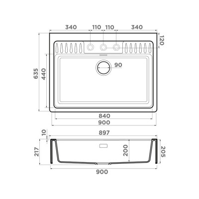 Мойка Omoikiri Kinokawa 90-WH Artceramic/белый (4993853) Мойка Omoikiri Kinokawa 90-WH Artceramic/белый (4993853)