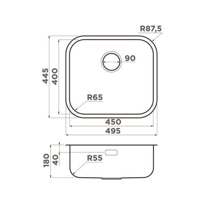 Мойка Omoikiri Omi 49-U/I-IN нерж. сталь/нержавеющая сталь (4993066) Мойка Omoikiri Omi 49-U/I-IN нерж. сталь/нержавеющая сталь (4993066)