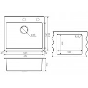 Мойка Kuchenstern TOPKERAM 60 кристальный белый
