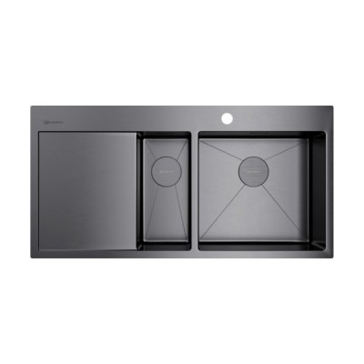 Мойка Omoikiri Akisame 100-2-R-GM нерж. сталь/вороненая сталь (4973104) Мойка Omoikiri Akisame 100-2-R-GM нерж. сталь/вороненая сталь (4973104)