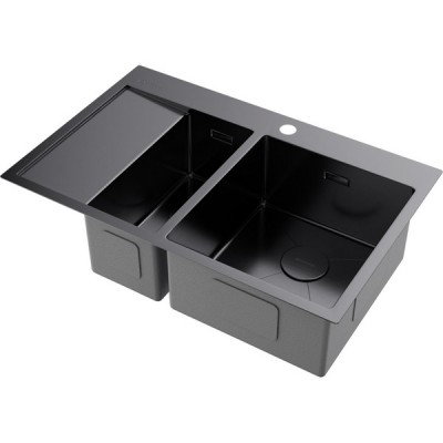 Мойка Omoikiri Akisame 78-2-R-GM нерж. сталь/вороненая сталь (4973102) Мойка Omoikiri Akisame 78-2-R-GM нерж. сталь/вороненая сталь (4973102)