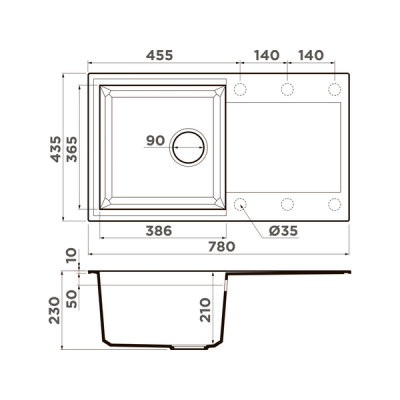 Мойка Omoikiri Sakaime 78-DC Tetogranit/темный шоколад (4993195) Мойка Omoikiri Sakaime 78-DC Tetogranit/темный шоколад (4993195)