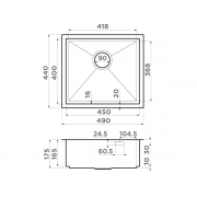 Мойка Omoikiri Kasen 49-16-INT-LG нерж. сталь/светлое золото (4997054)