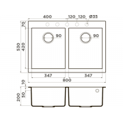 Мойка Omoikiri Bosen 80-2-GR Tetogranit/leningrad grey (4993569)