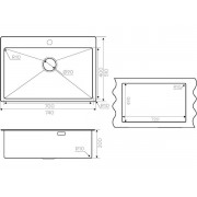 Мойка Kuchenstern WERK 80 вороненая сталь