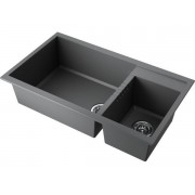 Мойка Omoikiri Tedori 86-2-LB-PL Tetogranit/платина (4993939)