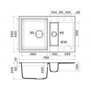 Мойка Omoikiri Sakaime 78-2-DC Tetogranit/темный шоколад (4993198)