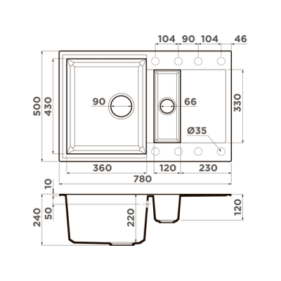 Мойка Omoikiri Sakaime 78-2-DC Tetogranit/темный шоколад (4993198) Мойка Omoikiri Sakaime 78-2-DC Tetogranit/темный шоколад (4993198)
