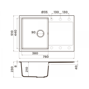 Мойка Omoikiri Daisen 78T-WH Tetogranit/белый (4993522)