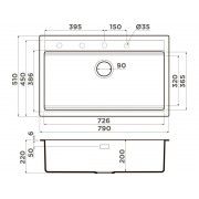 Мойка Omoikiri Kitagawa 79-LB-WH Artceramic/белый (4993997)