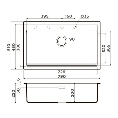 Мойка Omoikiri Kitagawa 79-LB-WH Artceramic/белый (4993997) Мойка Omoikiri Kitagawa 79-LB-WH Artceramic/белый (4993997)