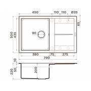 Мойка Omoikiri Sumi 79-PL Tetogranit/платина (4993667)