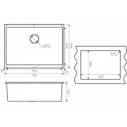 Мойка Kuchenstern UNDER 80 черный