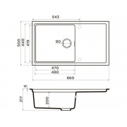 Мойка Omoikiri Sintesi 86-GR Artceramic/leningrad grey (4997134)