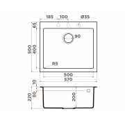 Мойка Omoikiri Bosen 57A-GB Artceramic/графит (4993818)