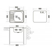 Мойка Ukinox Комфорт COM580.480 -GT6K 2L