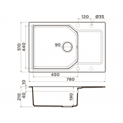 Мойка Omoikiri Yonaka 78-LB-BL Artgranit/черный (4993341)