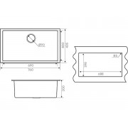 Мойка Kuchenstern SUB 80 черный