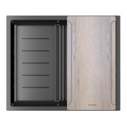 Мойка Paulmark Next-multi sink 54 uni PM785445-GM, вороненая сталь