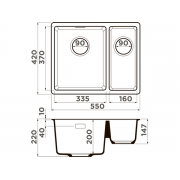 Мойка Omoikiri Kata 55-2-U-SA Artgranit/бежевый (4993421)