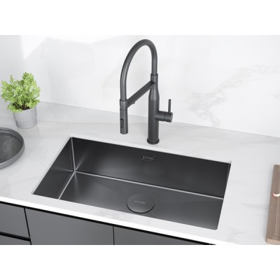 Мойка Kuchenstern KRAFT 80 вороненая сталь Мойка Kuchenstern KRAFT 80 вороненая сталь