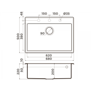 Мойка Omoikiri Tedori 68-DC Tetogranit/темный шоколад (4993968)