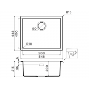 Мойка Omoikiri Yamakawa 55T-Integra-BL Tetogranit/черный (4997269)