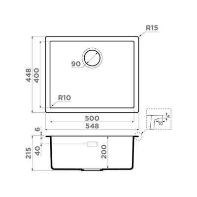 Мойка Omoikiri Yamakawa 55T-Integra-BL Tetogranit/черный (4997269) Мойка Omoikiri Yamakawa 55T-Integra-BL Tetogranit/черный (4997269)