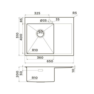 Мойка Omoikiri Akisame 65-L-LG нерж. сталь/светлое золото (4973083) Мойка Omoikiri Akisame 65-L-LG нерж. сталь/светлое золото (4973083)