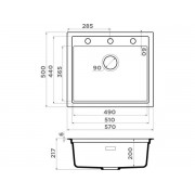 Мойка Omoikiri Sintesi 57-GB Artceramic/графит (4997140)