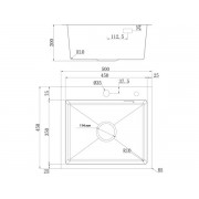 Мойка Ukinox Практика PRB500.450 -GT10C 0CW 01