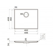 Мойка Omoikiri Kiten 48-INT GB Artceramic/графит (4993019)