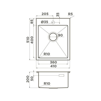 Мойка Omoikiri Akisame 41-GB нерж. сталь/графит (4997011) Мойка Omoikiri Akisame 41-GB нерж. сталь/графит (4997011)