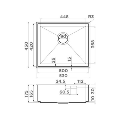 Мойка Omoikiri Kasen 53-26-INT-IN нерж. сталь/нержавеющая сталь (4993304) Мойка Omoikiri Kasen 53-26-INT-IN нерж. сталь/нержавеющая сталь (4993304)