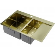 Мойка Omoikiri Akisame 78-2-L-LG нерж. сталь/светлое золото (4973087)