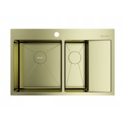 Мойка Omoikiri Akisame 78-2-L-LG нерж. сталь/светлое золото (4973087)