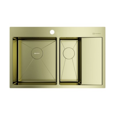 Мойка Omoikiri Akisame 78-2-L-LG нерж. сталь/светлое золото (4973087) Мойка Omoikiri Akisame 78-2-L-LG нерж. сталь/светлое золото (4973087)