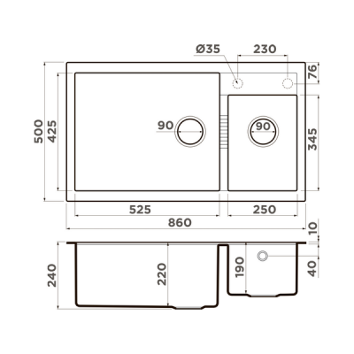 Мойка Omoikiri Tedori 86-2-LB-BE Tetogranit/ваниль (4993933) Мойка Omoikiri Tedori 86-2-LB-BE Tetogranit/ваниль (4993933)