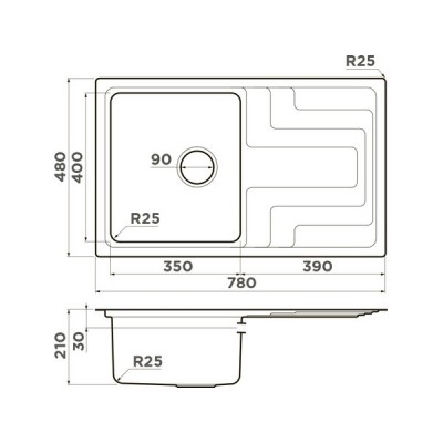 Мойка Omoikiri Mizu 78-IN нерж. сталь/нержавеющая сталь (4973730) Мойка Omoikiri Mizu 78-IN нерж. сталь/нержавеющая сталь (4973730)