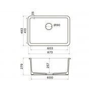 Мойка Omoikiri Torishima 67-U/I-WH Glossy Natceramic/белый глянцевый (4993866)