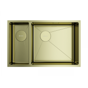 Мойка Omoikiri Taki 69-2-U/IF-R Side-LG нерж. сталь/светлое золото (4993184)