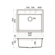 Мойка Omoikiri Daisen 51-PA Artgranit/пастила (4997576)