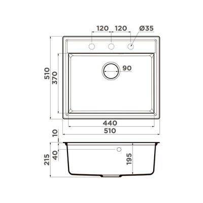 Мойка Omoikiri Daisen 51-PA Artgranit/пастила (4997576) Мойка Omoikiri Daisen 51-PA Artgranit/пастила (4997576)