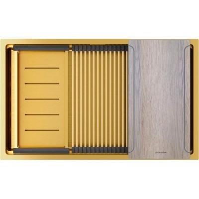 Мойка Paulmark Next-multi sink 74 uni PM787445-BG, брашированное золото Мойка Paulmark Next-multi sink 74 uni PM787445-BG, брашированное золото