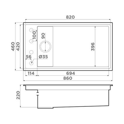 Мойка Omoikiri Kinaru Pro 86-U/I-GB Artceramic/графит (4997027) Мойка Omoikiri Kinaru Pro 86-U/I-GB Artceramic/графит (4997027)