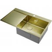 Мойка Omoikiri Akisame 86-R Side-LG нерж. сталь/светлое золото (4997046)