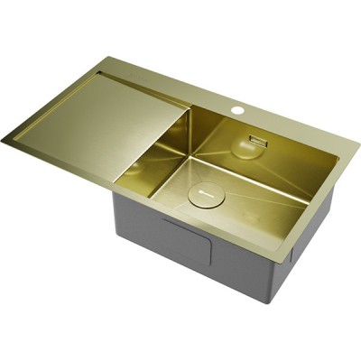 Мойка Omoikiri Akisame 86-R Side-LG нерж. сталь/светлое золото (4997046) Мойка Omoikiri Akisame 86-R Side-LG нерж. сталь/светлое золото (4997046)