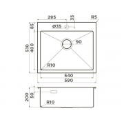 Мойка Omoikiri Akisame 59-GB нерж. сталь/графит (4997014)